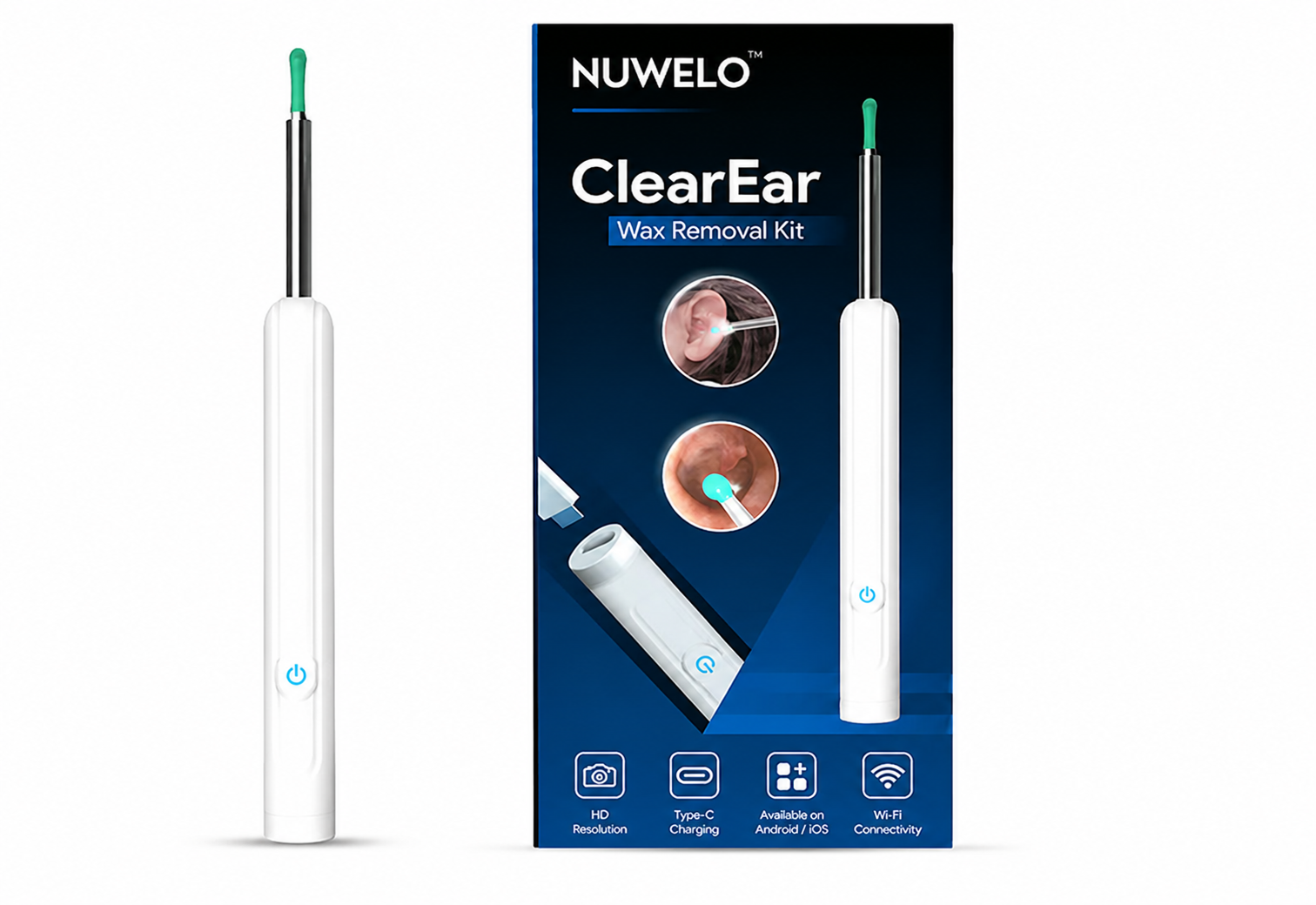 Nuwelo ClearEar Wax Removal Kit in its packaging